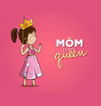 happy mother holding a crown vector image