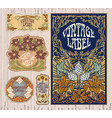 vintage items - label art nouveau vector image