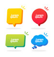 3d speech bubble shapes set cloud square circle vector image