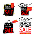 black friday sale price tag and label vector image
