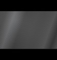 dark metal perforated background with square holes vector image