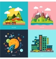 flat design urban landscape vector image
