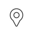 location pin line outline icon vector image
