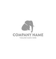 unique elephant logo vector image