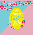 happy easter sale banner with paper cut easter vector image vector image