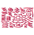 red ribbon big set vector image