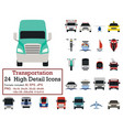 transportation icon set vector image