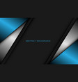 abstract blue silver metallic triangle on grey vector image vector image