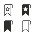 bookmark icon set vector image