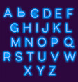 neon alphabet vector image