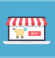 online shopping concept vector image vector image