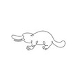 single continuous line drawing funny adorable vector image vector image