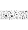 sport games equipment doodle set vector image vector image