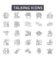 talking line icons for web and mobile design vector image