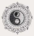 yin yang symbol of harmony feng shui zen vector image