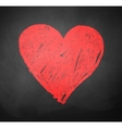 chalked drawing of heart vector image vector image