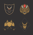 dragon logo set vector image vector image