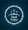 good friday wishes background with cross vector image vector image