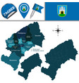 map zagreb croatia vector image