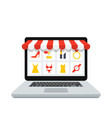 online shop laptop vector image vector image