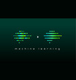 machine learning logo artificial intelligence vector image