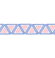 triangles seamless border boho style vector image vector image