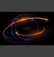 abstract blue and gold circle light effect vector image vector image