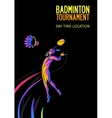 badminton sport invitation poster or flyer vector image vector image