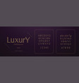elegant luxury alphabet letters font set wedding vector image