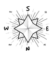 hipster style vintage compass with starbursts ray vector image vector image