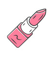 pink lipstick tube lip gloss color icon beauty vector image