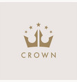 premium royal crown logo icon vector image