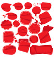 speech bubbles and signs for red text vector image