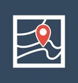 map pointer flat icon location destination pin vector image