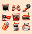 multimedia icons part 2 vector image vector image