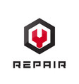 car repair icon auto service logo concept flat vector image