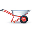 wheelbarrow on white vector image vector image