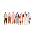 arab people in modern outfits group portrait vector image vector image