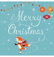 foxy greeting vector image vector image