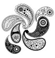 intricate paisley pattern design vector image vector image