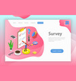 isometric flat landing page template vector image