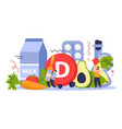 vitamins in products concept design vector image vector image