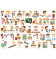 boys girls children in educational fun activty vector image