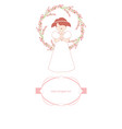 first communion celebration reminder cute girl vector image vector image