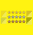set customer feedback 5 star rating vector image vector image
