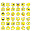 set emoticons with different mood vector image vector image