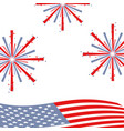 united states firework and flag design vector image vector image
