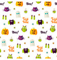 boo halloween seamless pattern vector image vector image