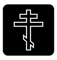 religious orthodox cross button vector image vector image