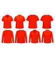 set different types shirt in same color vector image